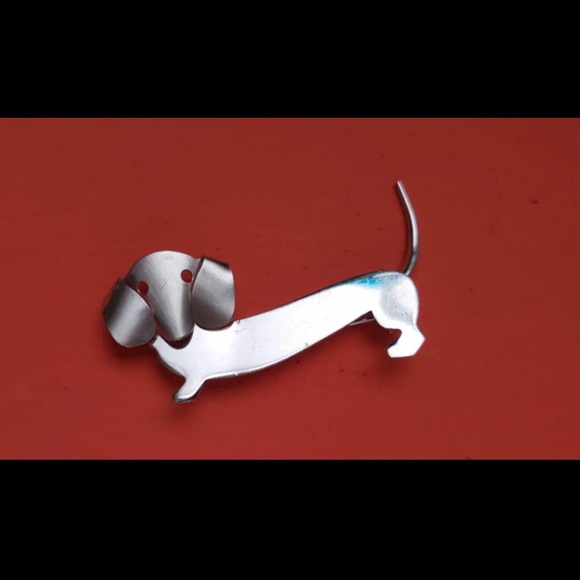 Vintage Beau Sterling Sterling Dachshund Pin - Picture 2 of 7